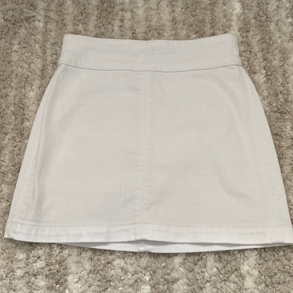 White Denim Skirt